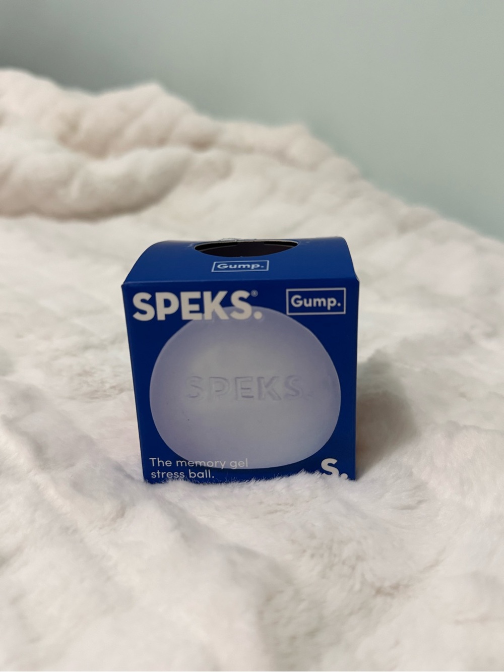 NEW SPEKS Gump Memory Gel Stress Ball - Light Blue